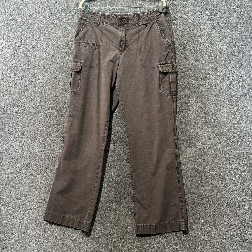Cabelas Womens Brown Cargo Pants Size 12 Reg Cotton Tencel Outdoor L77PT054